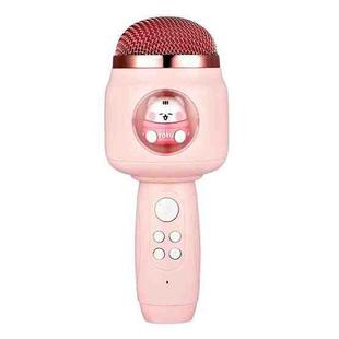 Children Wireless Microphone Bluetooth Phone Singing Microphone(Pink)