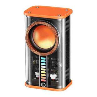 REMAX RB-M68 Transparent Mecha Wireless Bluetooth Speaker Desktop Small Speaker(Orange)