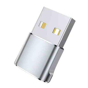 USB 2.0 Male To USB-C / Type-C Female Adapter, Support Charging & Transmission Data(Silver)