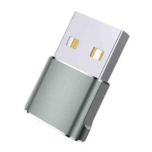 WH-7659 2pcs USB 2.0 Male to USB-C / Type-C Female Adapter, Support Charging & Transmission Data(Grey)