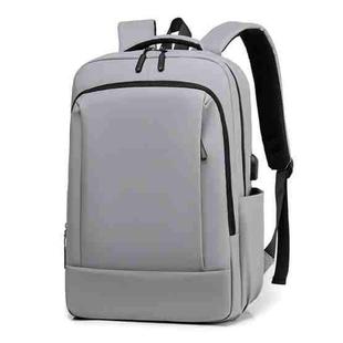 Large-capacity Waterproof Wear-resistant Laptop Backpack with USB Charging Hole(Grey)