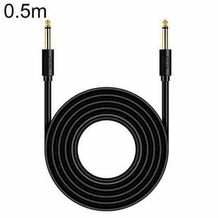 0.5m JINGHUA 6.5mm Audio Cable Male to Male Microphone Instrument Tuning Cable