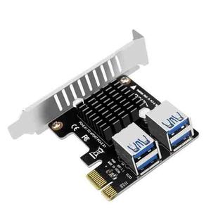 PCIE To PCI-E4 Port USB3.0 Expansion Card Graphics Card Extension(Half High Baffle)