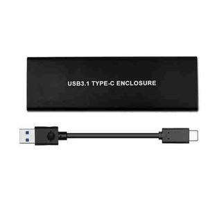 USB3.2 To M.2 NVME Hard Disk Box NGFF PCIE Protocol To TYPE-C, Color: Black