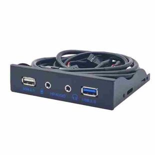 3.5-Inch  USB 2.0+USB 3.0+HD AUDIO Port Desktop PC Case Floppy Drive Front Panel(Black)
