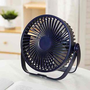 3-in-1 Electric Fan Wall Mounted Desktop Quiet Brushless Turbine Mini Fan, Style: Rechargeable(Blue)