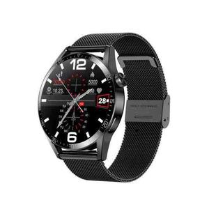 Sports Health Monitoring Waterproof Smart Call Watch With NFC Function, Color: Black-Black Steel