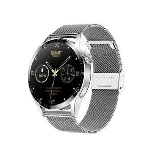Sports Health Monitoring Waterproof Smart Call Watch With NFC Function, Color: Silver-Silver Steel