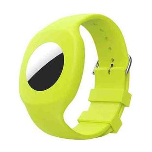For Airtag Silicone Children Watch Band Protective Case(Fluorescent Green)
