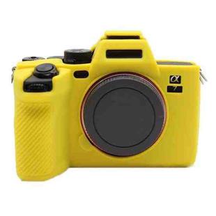 For Sony A7M4 A74 Mirrorless Digital Camera Silicone Case(Yellow)