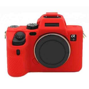 For Sony A7M4 A74 Mirrorless Digital Camera Silicone Case(Red)