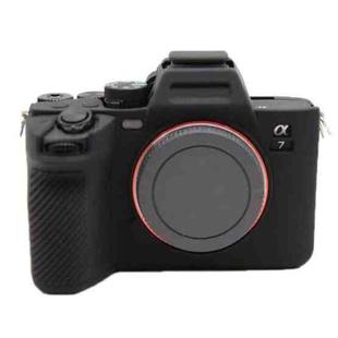 For Sony A7M4 A74 Mirrorless Digital Camera Silicone Case(Black)