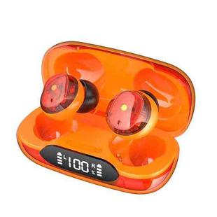 Transparent Bluetooth Wireless In Ear Digital Display E-Sports TWS Mini Earpone(Orange)