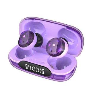 Transparent Bluetooth Wireless In Ear Digital Display E-Sports TWS Mini Earpone(Purple)