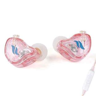 FZ In Ear Type Live Broadcast HIFI Sound Quality Earphone, Color: With Mic Pink