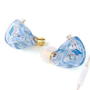 FZ In Ear Type Live Broadcast HIFI Sound Quality Earphone, Color: With Mic Blue