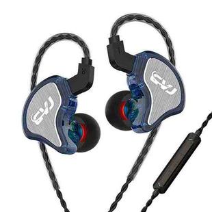 CVJ Eight Unit Circle Iron In-Ear Interchangeable Earphone, Color: With Mic Blue