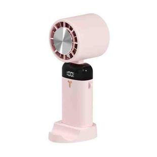 Small Handheld Portable Silent Fan USB Charging Mini Folding Fan, Style: Cooling Style (Pink)