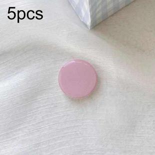 5pcs Solid Color Drop Glue Airbag Bracket Mobile Phone Ring Buckle(Pink)