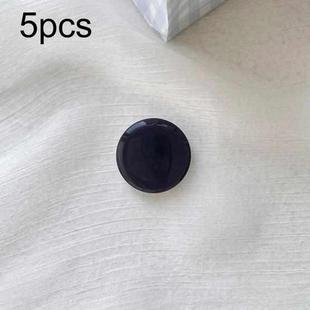 5pcs Solid Color Drop Glue Airbag Bracket Mobile Phone Ring Buckle(Black)