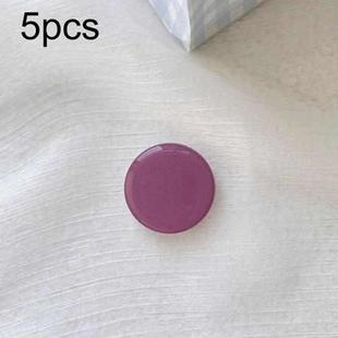 5pcs Solid Color Drop Glue Airbag Bracket Mobile Phone Ring Buckle(Mountain Tea Purple)
