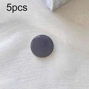 5pcs Solid Color Drop Glue Airbag Bracket Mobile Phone Ring Buckle(Charcoal Black)