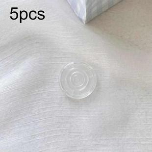 5pcs Solid Color Drop Glue Airbag Bracket Mobile Phone Ring Buckle(Transparent)