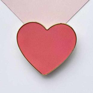 Electroplated Gold Trimmed Heart Shaped Retractable Cell Phone Buckle Air Bag Bracket(Coral)