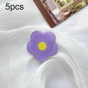 5pcs Sunflower Drip Glue Airbag Mobile Phone Holder(Purple Flower)