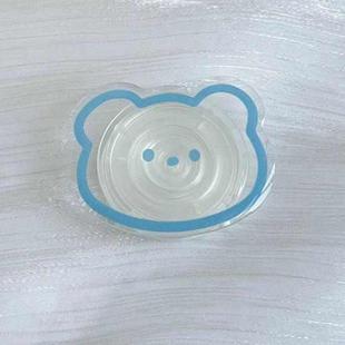 Alien Transparent Cartoon Dripping Airbag Support Desktop Back Paste Phone Ring Buckle Bracket(A5 Light Blue Bear Head)