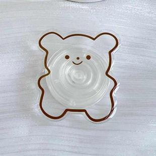 Alien Transparent Cartoon Dripping Airbag Support Desktop Back Paste Phone Ring Buckle Bracket(A10 Hug Bear)