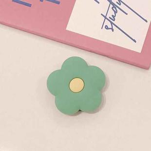 Silicone Mobile Phone Airbag Bracket Desktop Support Back Paste Phone Ring Buckle Bracket(Little Green Flower)