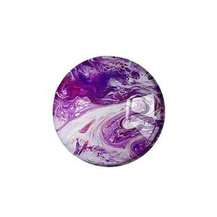 Transparent Crystal Ball Marble Texture Airbag Phone Holder Lazy Retractable Ring Stand(Lead-colored)
