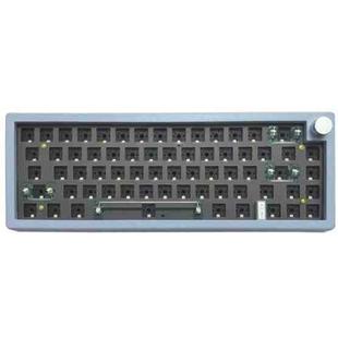 67 Keys Three-mode Customized DIY With Knob Mechanical Keyboard Kit Supports Hot Plug RGB Backlight, Color: Blue