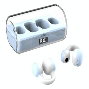 Ear Clip Type Sound Conduction Concept Bluetooth Earphone With Digital Display Charging Compartment(Blue)