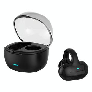 Ear Clip Type With Charging Warehouse Touch Bone Conduction Bluetooth Earphone, Color: Black