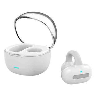 Ear Clip Type With Charging Warehouse Touch Bone Conduction Bluetooth Earphone, Color: Grey