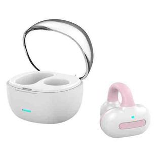 Ear Clip Type With Charging Warehouse Touch Bone Conduction Bluetooth Earphone, Color: Pink