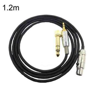 1.2m For K240 / K141 / K271 / K702 / Q701 / K712 Headphone Cable Mini Cartoon Head Upgrade Line(Black)