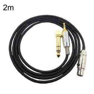 2m For K240 / K141 / K271 / K702 / Q701 / K712 Headphone Cable Mini Cartoon Head Upgrade Line(Black)