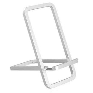 Simple Desktop Mobile Phone Bracket Aluminum Folding Portable Lazy Bracket(Silver)