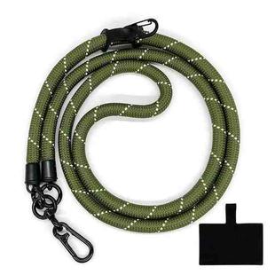 10mm Thick Rope Mobile Phone Lanyard Spacer Adjustable Anti Theft Phone Strap(NO.15 Grass Green)
