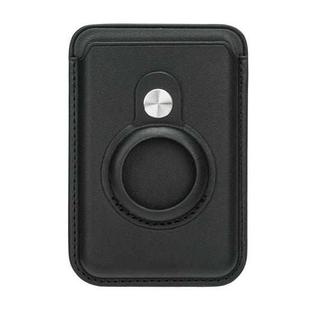 For Airtag Positioner Fiber Card Clip Anti-Theft Card Tracker Protection Cover, Size: Magnetic(Black)