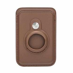 For Airtag Positioner Fiber Card Clip Anti-Theft Card Tracker Protection Cover, Size: Magnetic(Brown)