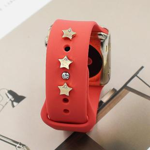 2pcs Watch Silicone Strap Decorative Diamond Buckle Strap Nails, Style: One Diamond Pentagram