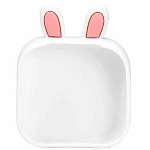 For Phomemo T02 Printer Silicone Protective Case(White Rabbit Ear)