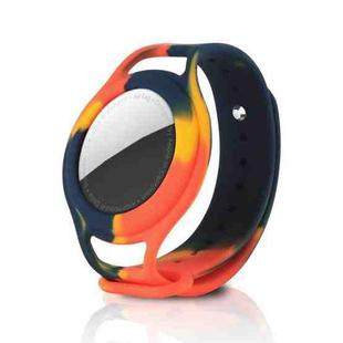For AirTag Tracker Wrist Strap Watch Strap Silicone Protective Case(No 4)