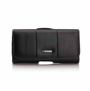 Nuoku Magnetic Flaps Leather Belt Case For Smart Phones, Size: 15.5 x 7.5 x 2.5cm   5.8 Inch(Black)