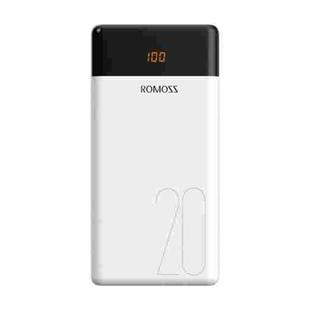 ROMOSS 20000mAh Power Bank With 3 Input 2 USB Output Port LT20 White