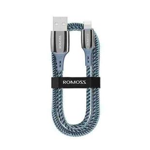 ROMOSS 20W USB to 8 Pin Braided Wear-Resistant Charging Data Cable, Length: 1.8m(Navy Blue)